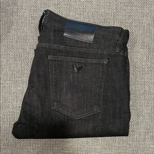 Emporio Armani Black Jeans Heavyweight Denim